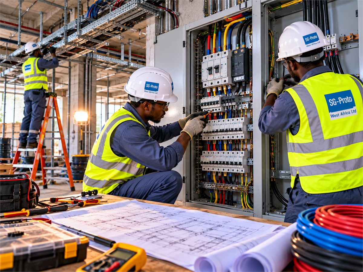 Electrical panel installation works