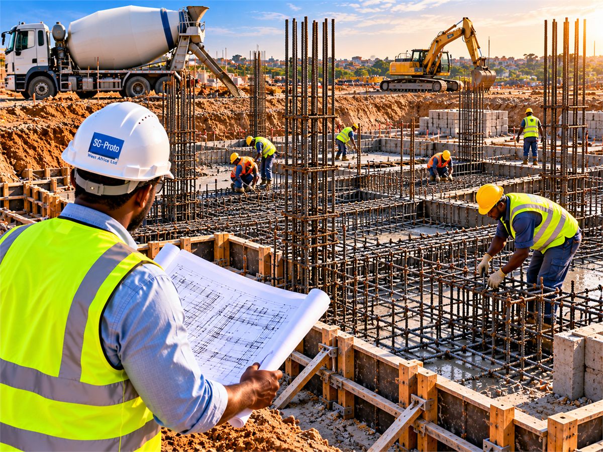Foundation reinforcement steel works